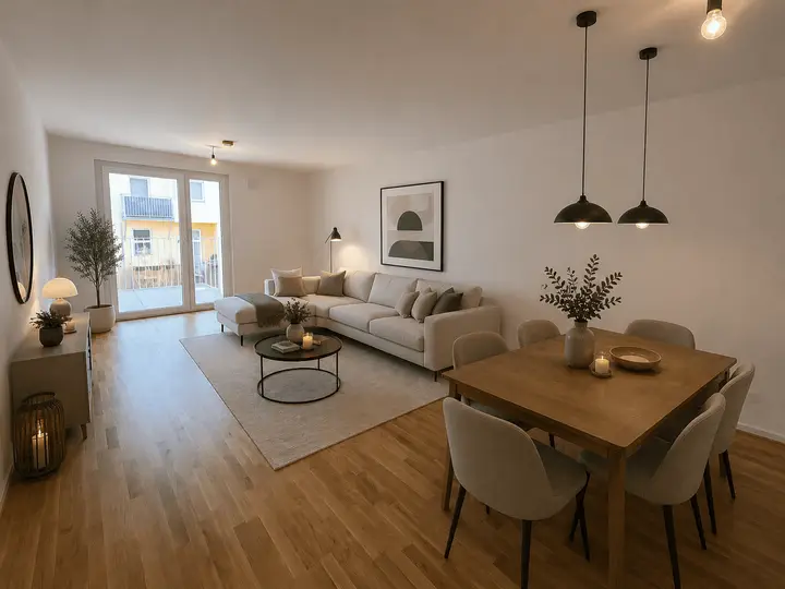 Wohnzimmer (KI Staging )