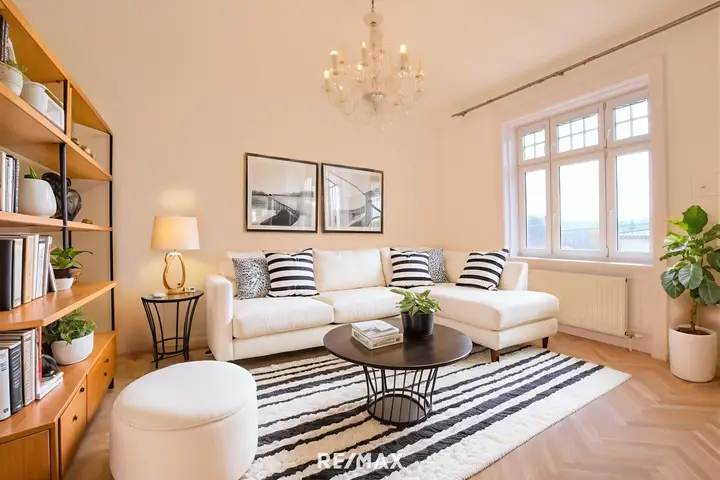 Wohnzimmer (virtuell eingerichtet)