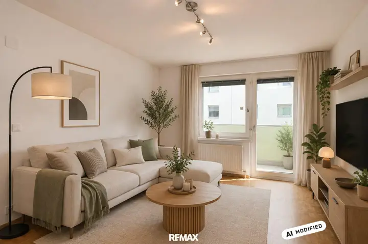 Wohnzimmer (virtuell eingerichtet)
