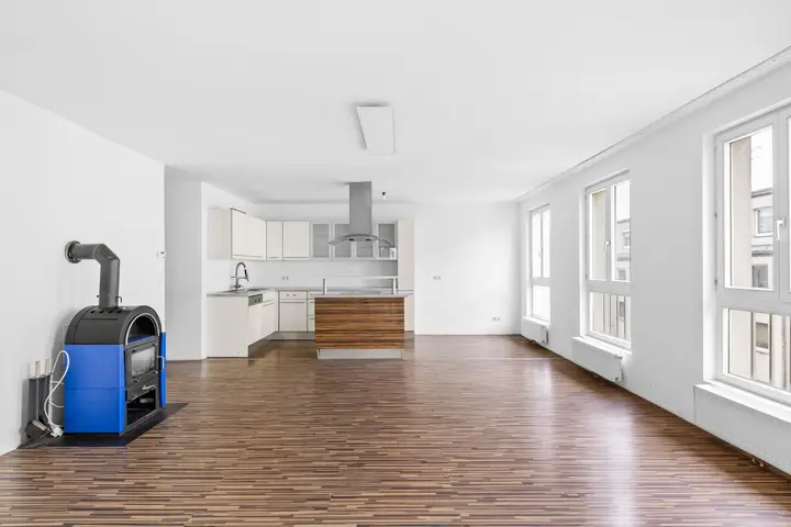 Wohnzimmer mit Kaminofen