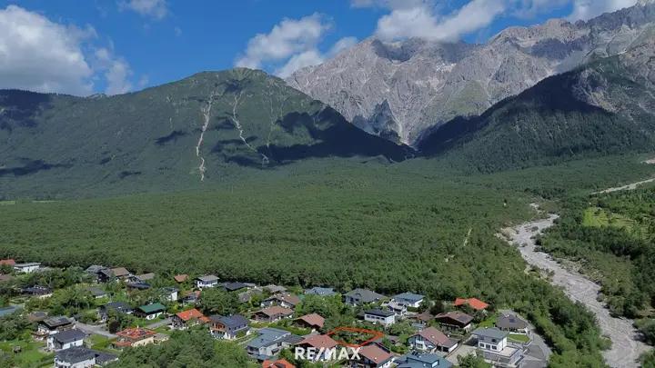 Grundstück Mieming Blick Richtung Norden