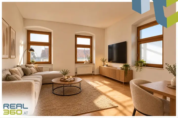 KI erstelle Visualisierung - Wohnzimmer