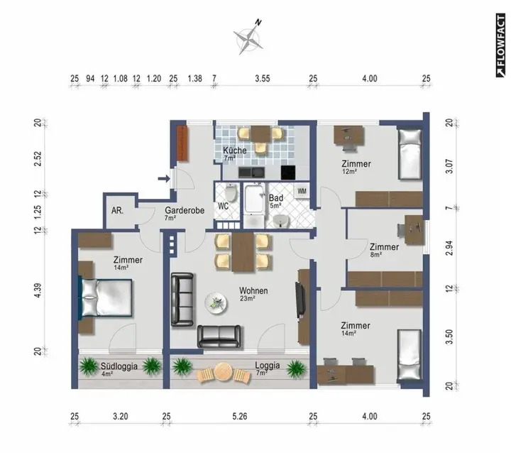 Grundriss - 5 Zimmer
