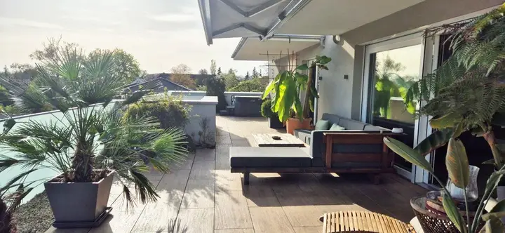 Eine herrliche Dachterrasse