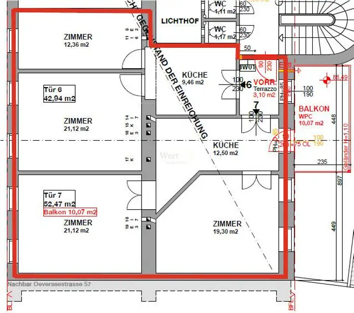 Grundriss Einreichplan
