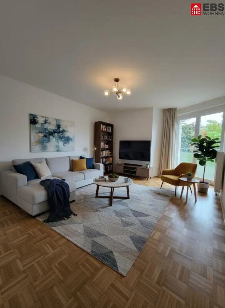 Möbelierungsbeispiel Wohnzimmer - KI generiert