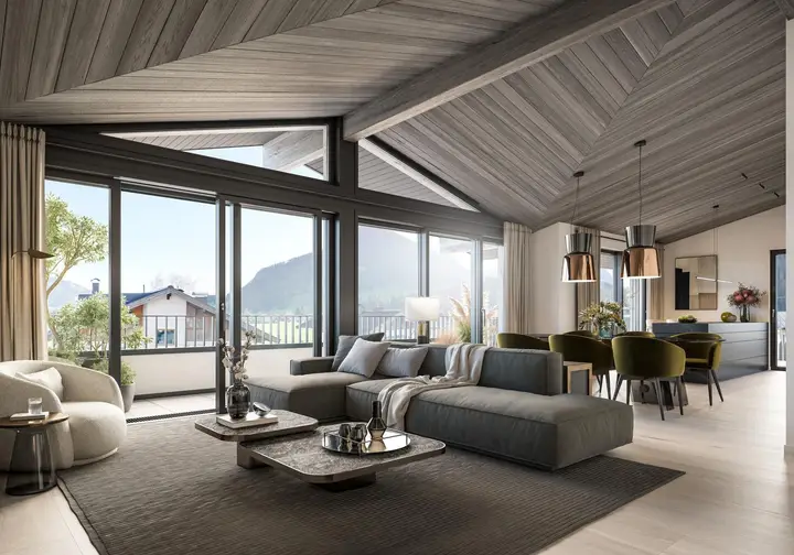24-04-18 Dachgeschoss innen Wohnzimmer Blick Küche