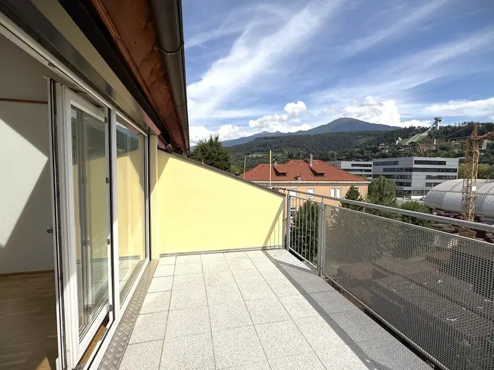 Terrasse Blick Sprungschanze