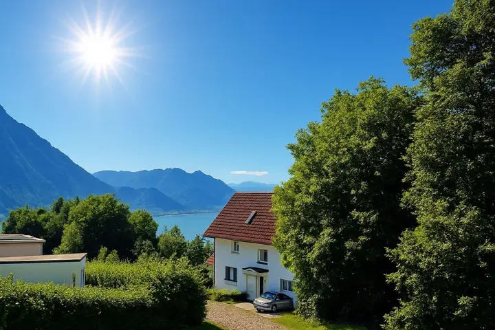 Aussicht vom Balkon