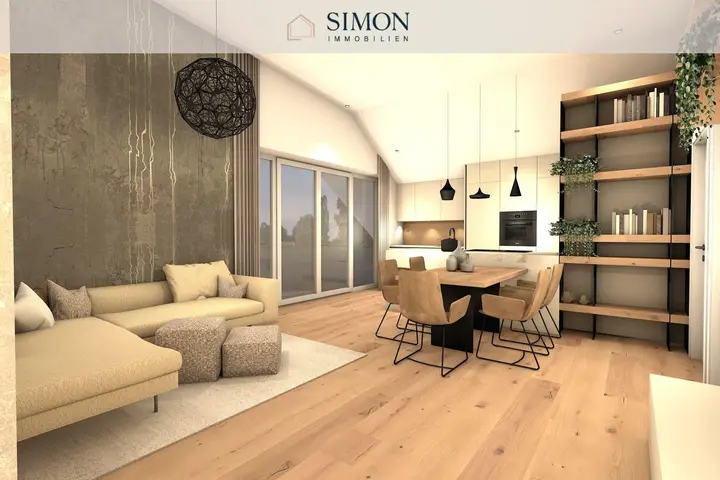 Visualisierung Wohnzimmer Sendlhofer Design
