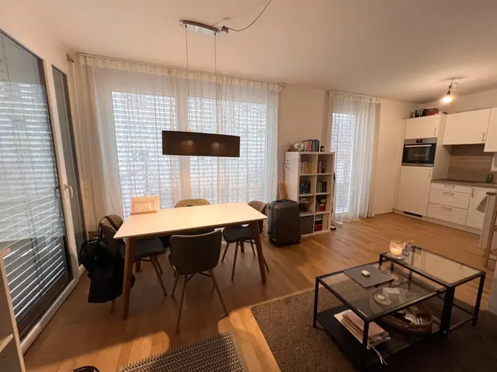 Wohnzimmer mit Küche
