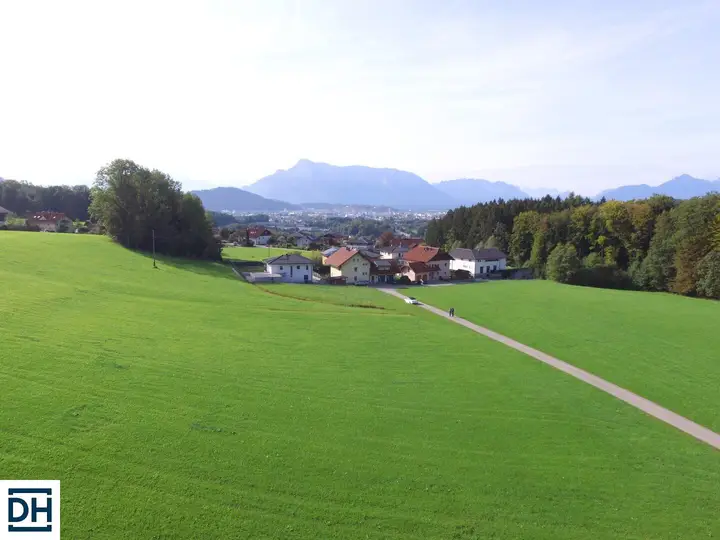 Grundstück Ausblick Richtung Stadt Salzburg