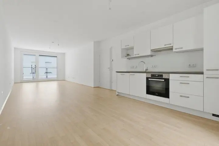 Wohnzimmer mit Kueche