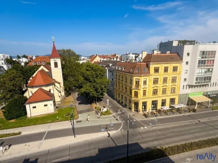 Wagramer Straße Ansicht Kirchenplatz KI
