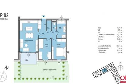 3-Zimmer-Wohnung mit Gartenoase - provisionsfrei zu kaufen in 4861 Schörfling am Attersee 