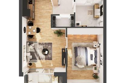 Attraktive 2-Zimmer-Wohnung mit Balkon - perfekt für Anleger geeignet - Top 3.9