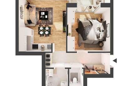 Sehr schöne 2-Zimmer-Wohnung mit Balkon - perfekt für Anleger geeignet - Top 3.13