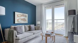 2 Zi Wohnung mit tollem Ausblick auf Prater/Donauinsel im 20. Stock mit Balkon mitten im grünen