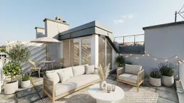 NÄHE TÜRKENSCHANZPARK: Wohnen über den Dächern von Währing – Dachterrasse mit Fernblick