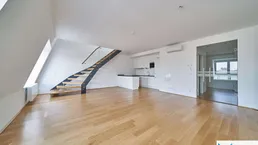 Exklusive Dachgeschossmaisonette mit großer Südost-Terrasse (nahe U1)