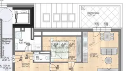 Stillvolle 2-Zimmer-Penthouse mit Weitblick mit großzügiger Terrasse und Ost Sonne – energieeffizient &amp; elegant