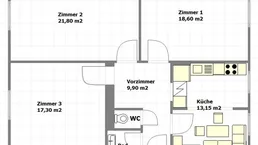 3-Zimmer-Wohnung U4 - Braunschweiggasse