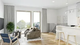 moderne 2 Zimmerwohnung mit Südbalkon in U-Bahn Nähe