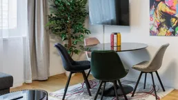 Voll möblierte Design Wohnung mit super 3-Zimmer Grundriss