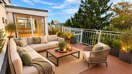 **4-Zimmer Dachgeschoss mit XXl Dachterrasse in nur 10min auf die Donauinsel**