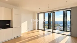 49. Etage – Exklusives City-Studio im DC2 Tower mit Loggia und Fernblick