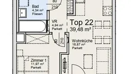 Sonnige 2 Zimmer Neubauwohnung mit Loggia und Einbauküche - zu kaufen in 1140 Wien