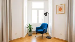 ZEITLOSER ALTBAUCHARME – ca. 95 m² – 3 Zimmer –Flügeltüren – Fischgrätparkett