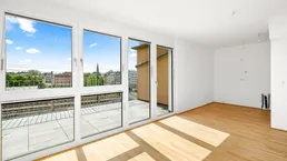 NEUBAU ERSTBEZUG- 3 Zimmerwohnung mit großem Balkon und Fernblick- Inklusive Tiefgaragenplatz!