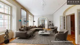 EINZIGARTIGER ALTBAU-TRAUM IM BOTSCHAFTSVIERTEL, STUCK, KAMIN, BELETAGE, 3D-RUNDGANG