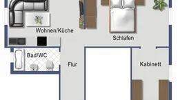 ERSTBEZUG nach Sanierung - Wohnküche, 1 Schlafzimmer, 1 Kabinett