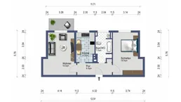Freundliche Balkonwohnung mit zwei Zimmern und Wohnküche - ab 1. November 2026 - Heizung inklusive