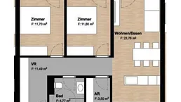 3 Zimmer Wohnung mit Loggia - Erstbezug 
