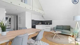 Ein Nest zum Verlieben – Wunderschöne 3-Zimmer-Dachgeschosswohnung mit sonniger Terrasse nahe U1 Kagraner Platz