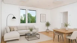 PROVISIONSFREI: Ruhe, Grünblick &amp; moderner Wohnkomfort – generalsanierte 2-Zimmer-Wohnung