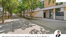 Moderne Drei-Zimmer Wohnung | Zwei Bäder | 17 m² Balkon | Garagenstellplatz