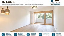 Stilvolles Wohnen in Lans – Dachgeschosswohnung mit außergewöhnlicher Raumhöhe