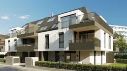 Provisionsfreie, exklusive 2-Zimmer-Balkon-Wohnung in Grünruhelage - Erstbezug mit hochwertiger Ausstattung und Tiefgarage