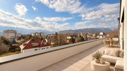Penthouse „Dobratsch“ – 115 m² Wohngefühl, 65 m² Süd-West-Terrasse und Villach zu Ihren Füßen