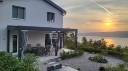 Istrien, Kvarner Bucht, Nacinovici, Plomin, Haus mit Panorama-Meerblick