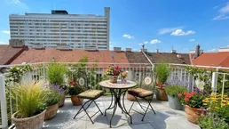 1030! Sanierte, loftartige DG-Maisonette mit Süd-Terrasse Nähe Arenbergpark ab Oktober 26!