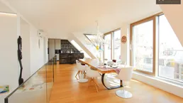 9 Zimmer Penthouse-Duplex | 360°-Panoramablick über Wien | zwei Garagenplätze | Sauna