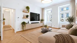 Großzügige 87 m² im 5. Bezirk (Nähe neue U2!): Wohnen, Büro oder Praxis – Umwidmung vertraglich gesichert!