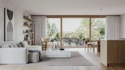99(TEST) Garden Apartment: Elegantes Apartment mit drei Terrassen und weitläufigem Garten