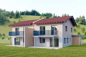 Sonnige, familienfreundliche Doppelhaus-Hälfte mit ca. 120 m² Wohnfläche, ca. 520 m² Eigengrund und Carport bei Eberndorf, NEUBAU