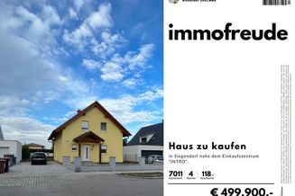 Zum Verkauf steht eine in Siegendorf nahe dem "EKZ INTRO" befindliches klimatisiertes Einfamlilienhaus, welches mit einem überdachten Swimmingpool und einer Erdwärmeheizung ausgestattet ist.